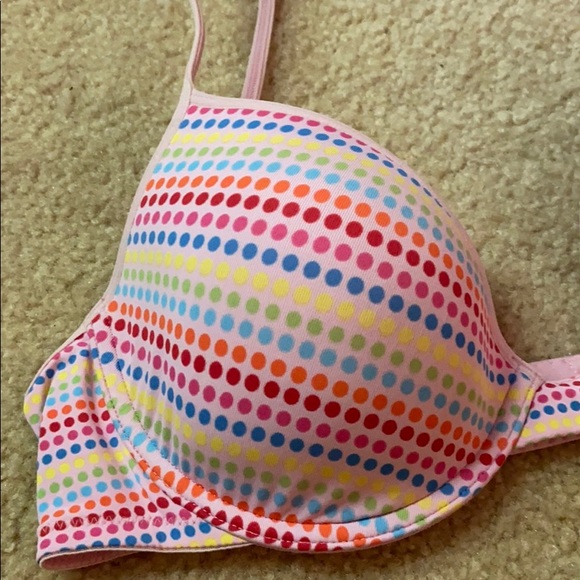 SOLD VS Pink Polka Dot Multi-way Bra 36C - Picture 2 of 6